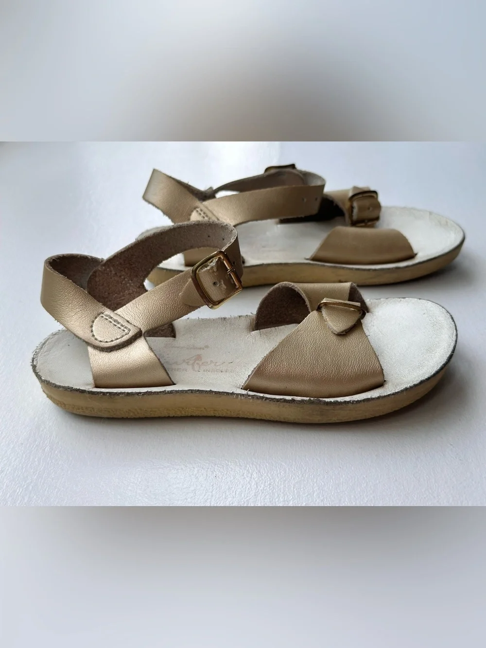 Salt Water Sun-San Surfer Sandal Gold Toddler size 11